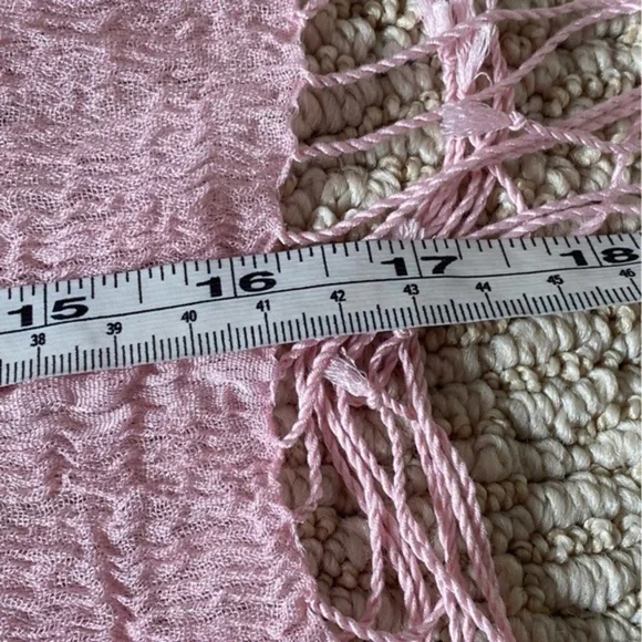 Vintage Christopher Fischer Luxury Designer Pastel Pink Silk Cashmere Sc…